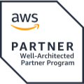 Selo da certificação AWS Partner. Well-Architected Partner Program