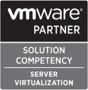 Selo da certificação Vmware Partner. Solution Competency. Server virtualization